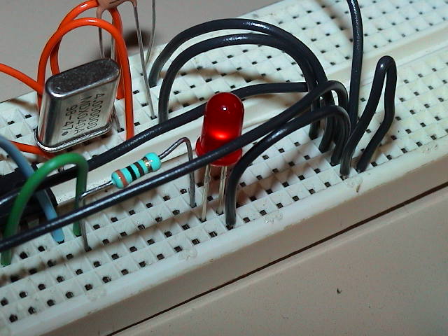 Picture showing the led on